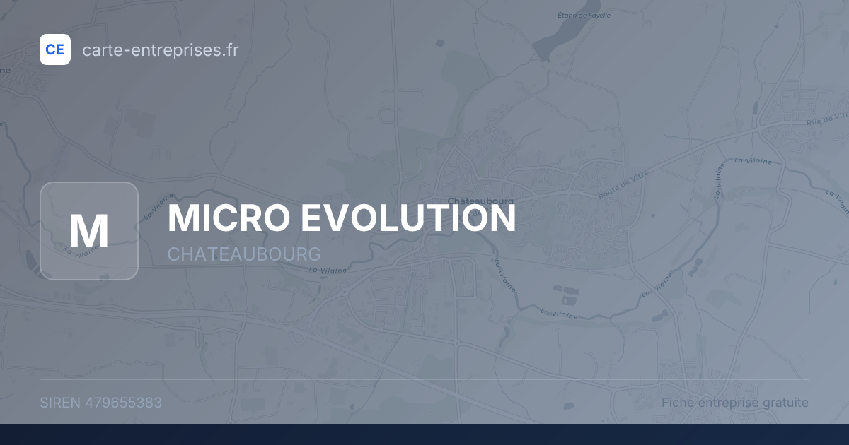 MICRO EVOLUTION — 479655383 — fiche entreprise