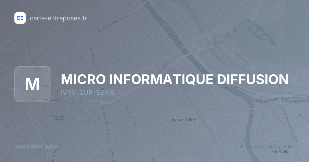 MICRO INFORMATIQUE DIFFUSION — 315904359 — fiche entreprise