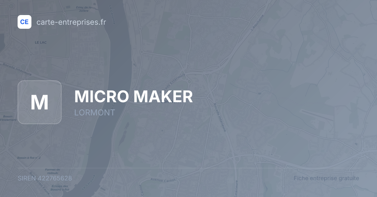 MICRO MAKER — 422765628 — fiche entreprise