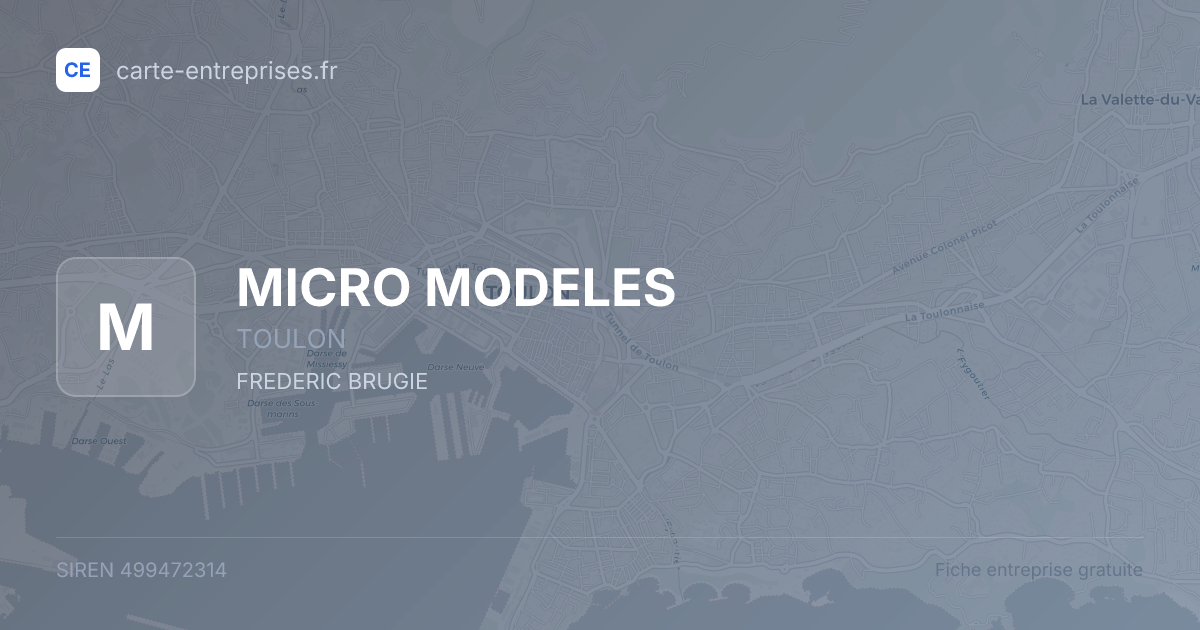 MICRO MODELES — 499472314 — fiche entreprise
