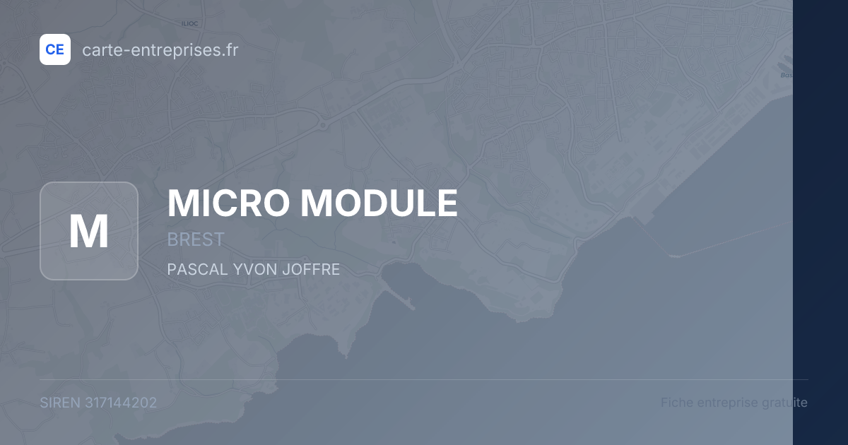 MICRO MODULE — 317144202 — fiche entreprise