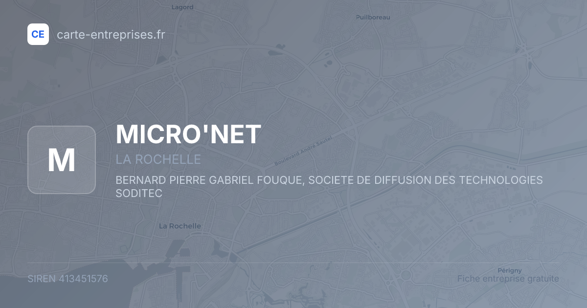 MICRO'NET — 413451576 — fiche entreprise