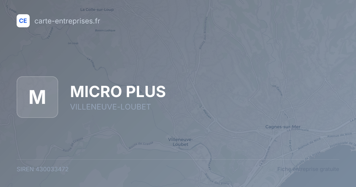 MICRO PLUS — 430033472 — fiche entreprise