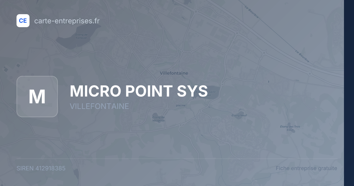 MICRO POINT SYS — 412918385 — fiche entreprise
