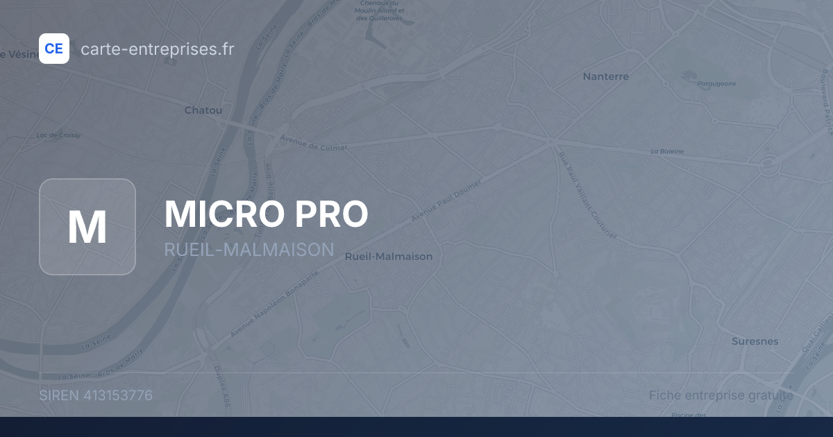 MICRO PRO — 413153776 — fiche entreprise