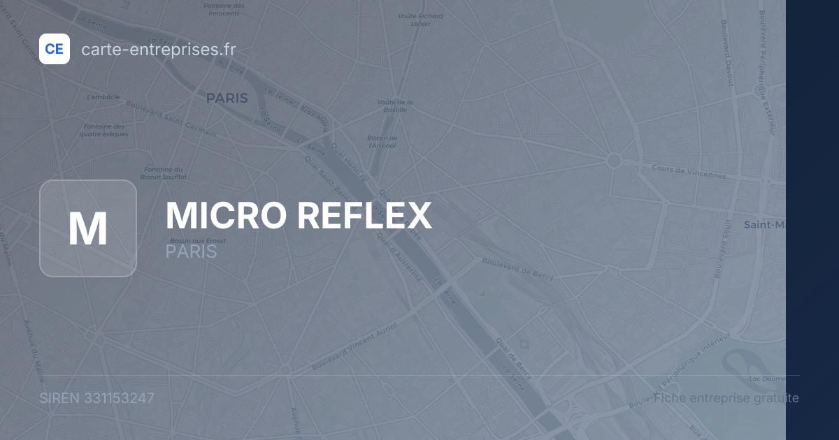 MICRO REFLEX — 331153247 — fiche entreprise