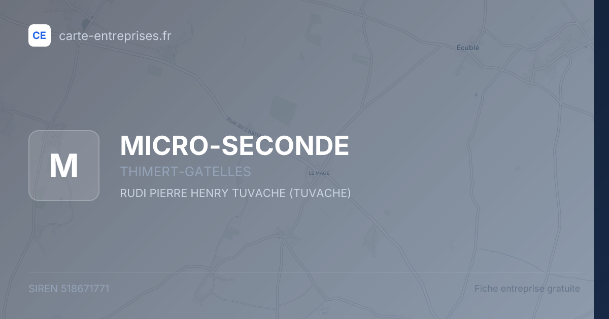 MICRO-SECONDE — 518671771 — fiche entreprise