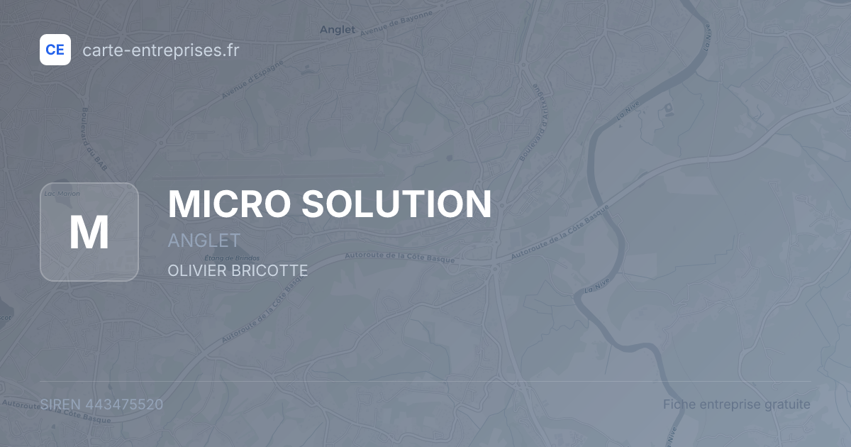 MICRO SOLUTION — 443475520 — fiche entreprise