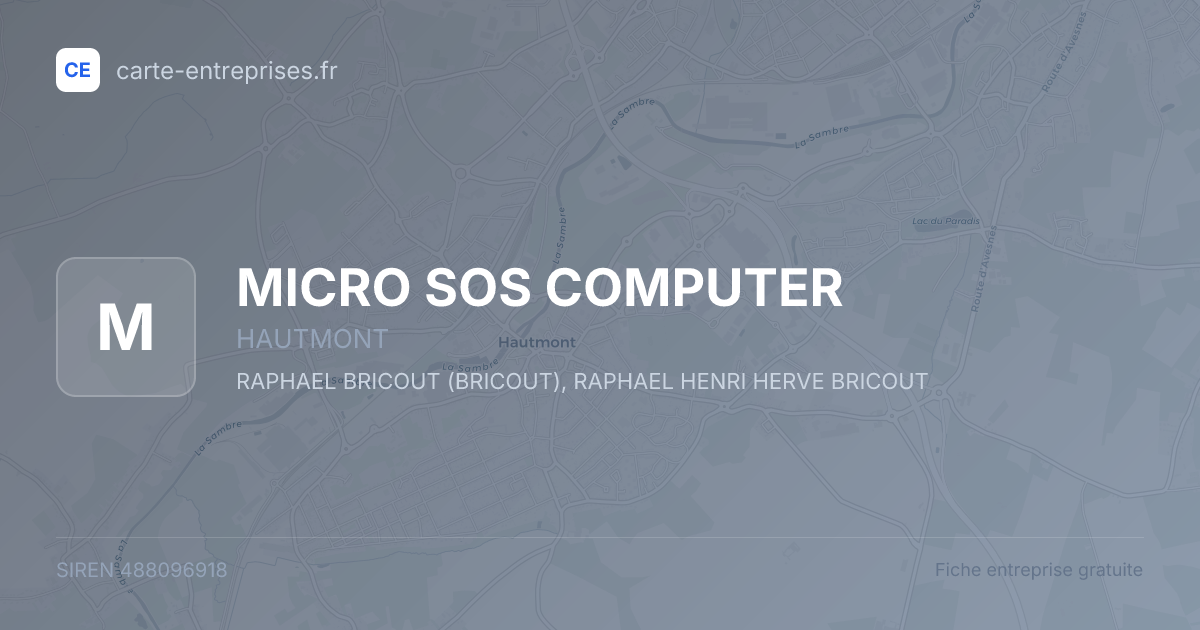 MICRO SOS COMPUTER — 488096918 — fiche entreprise