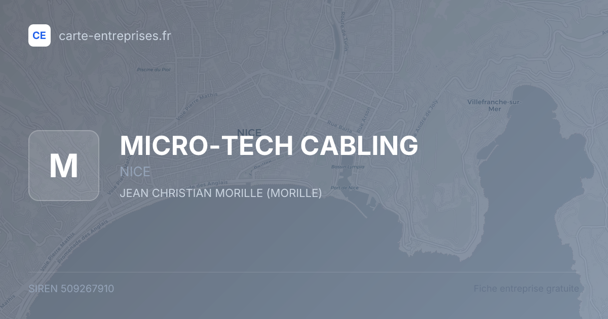 MICRO-TECH CABLING — 509267910 — fiche entreprise
