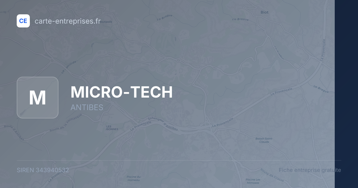 MICRO-TECH — 343940532 — fiche entreprise