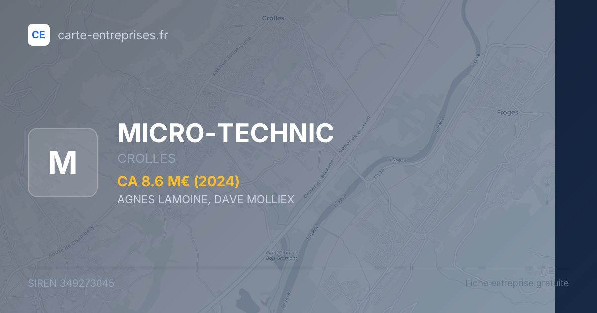 MICRO-TECHNIC — 349273045 — fiche entreprise