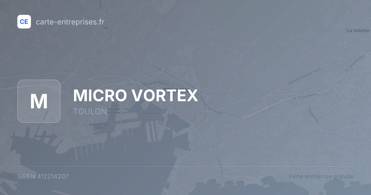 MICRO VORTEX — 412214207 — fiche entreprise