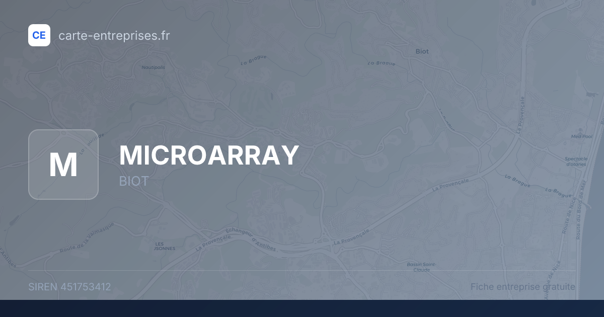 MICROARRAY — 451753412 — fiche entreprise