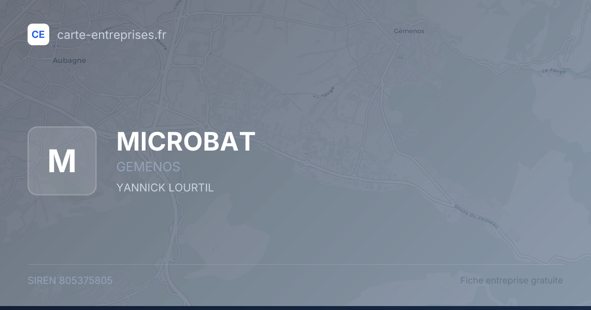 MICROBAT — 805375805 — fiche entreprise