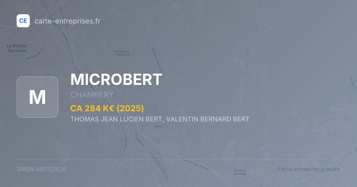 MICROBERT — 880112628 — fiche entreprise