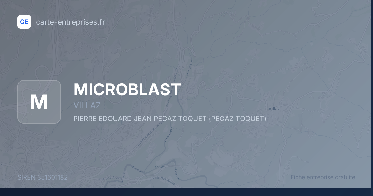 MICROBLAST — 351601182 — fiche entreprise