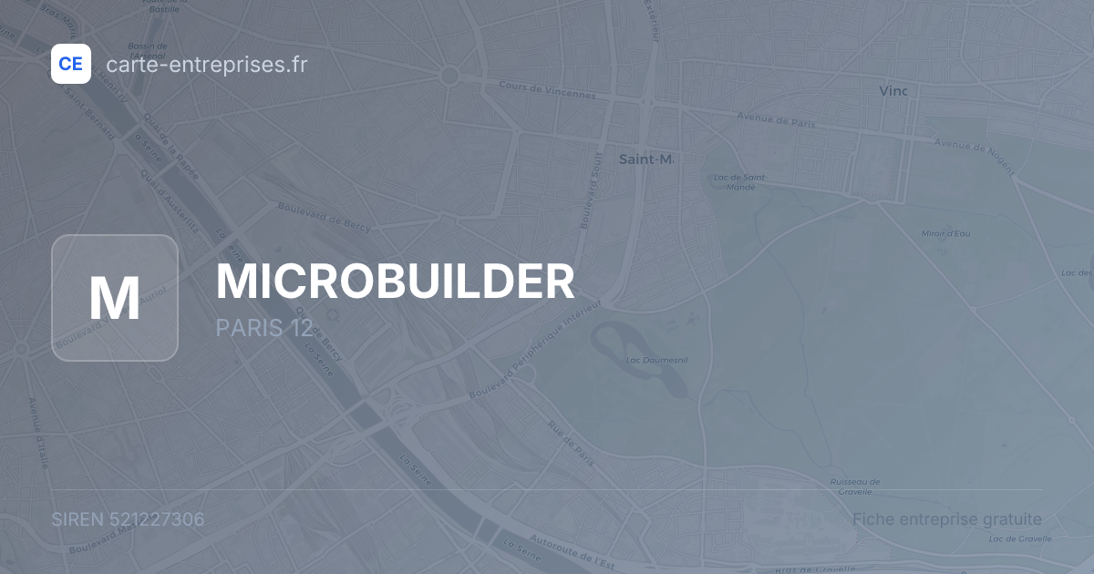 MICROBUILDER — 521227306 — fiche entreprise