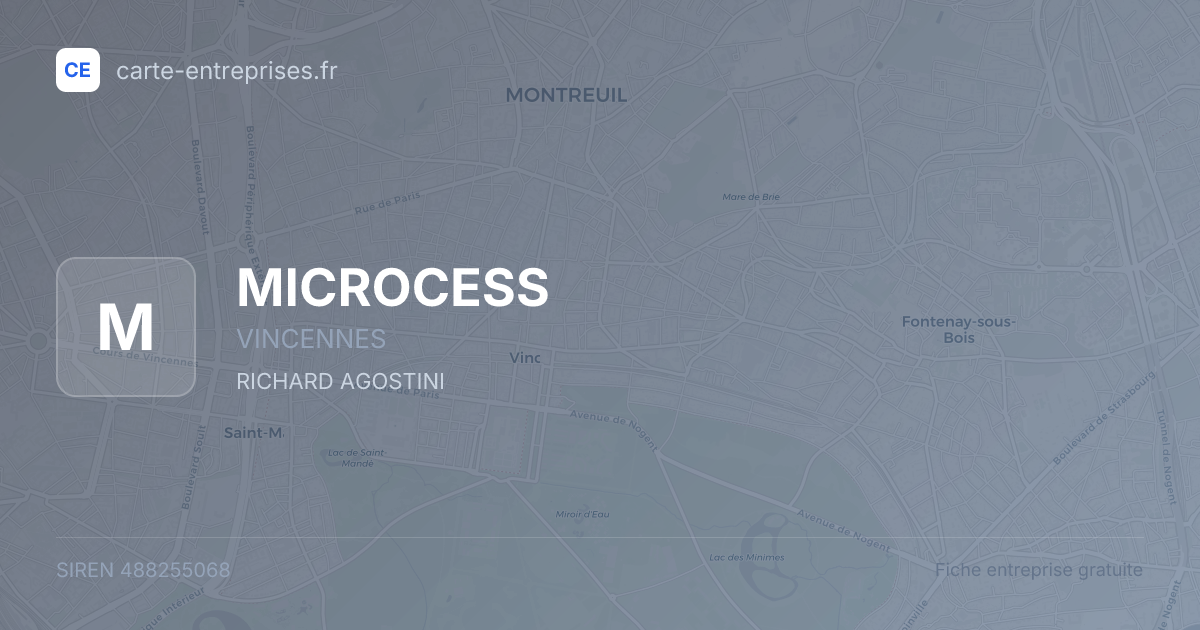 MICROCESS — 488255068 — fiche entreprise