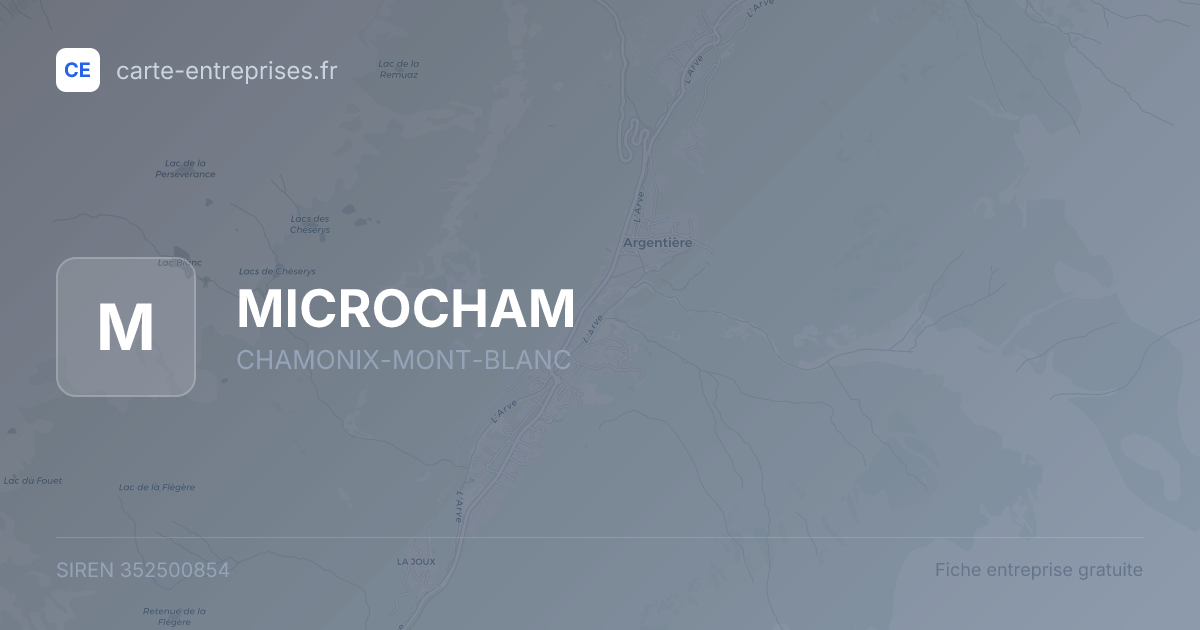 MICROCHAM — 352500854 — fiche entreprise