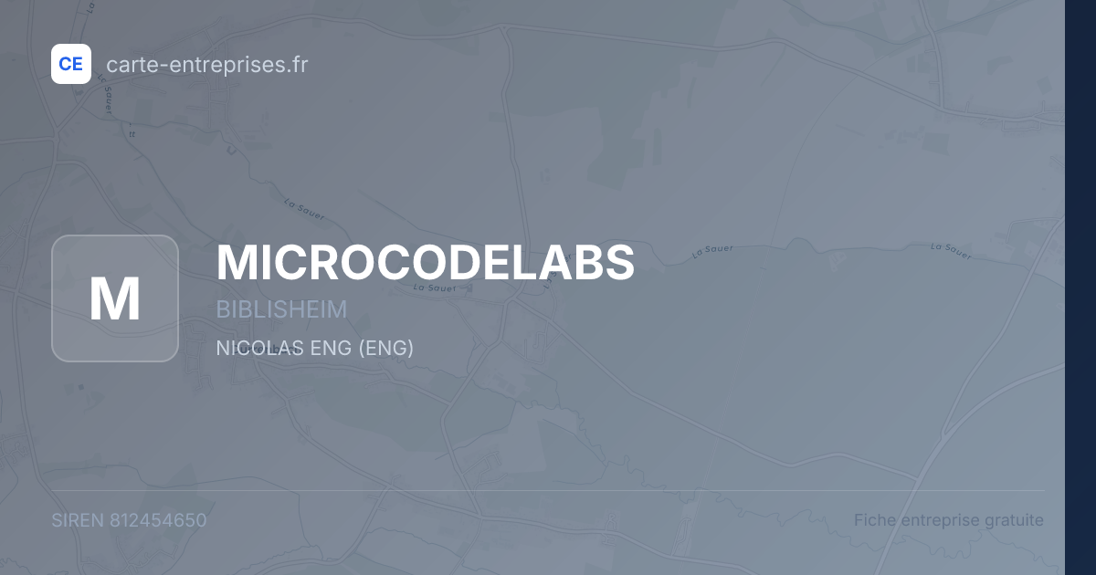 MICROCODELABS — 812454650 — fiche entreprise