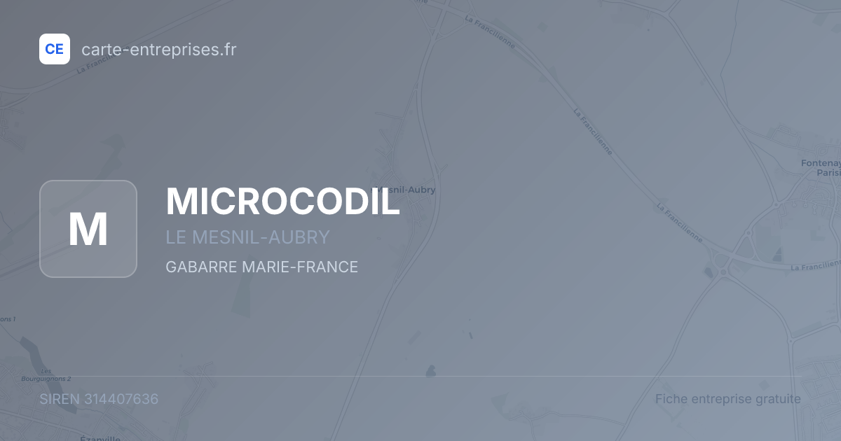 MICROCODIL — 314407636 — fiche entreprise
