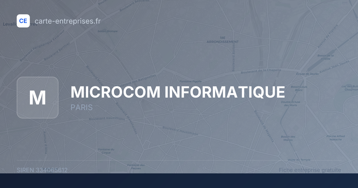 MICROCOM INFORMATIQUE — 334065612 — fiche entreprise