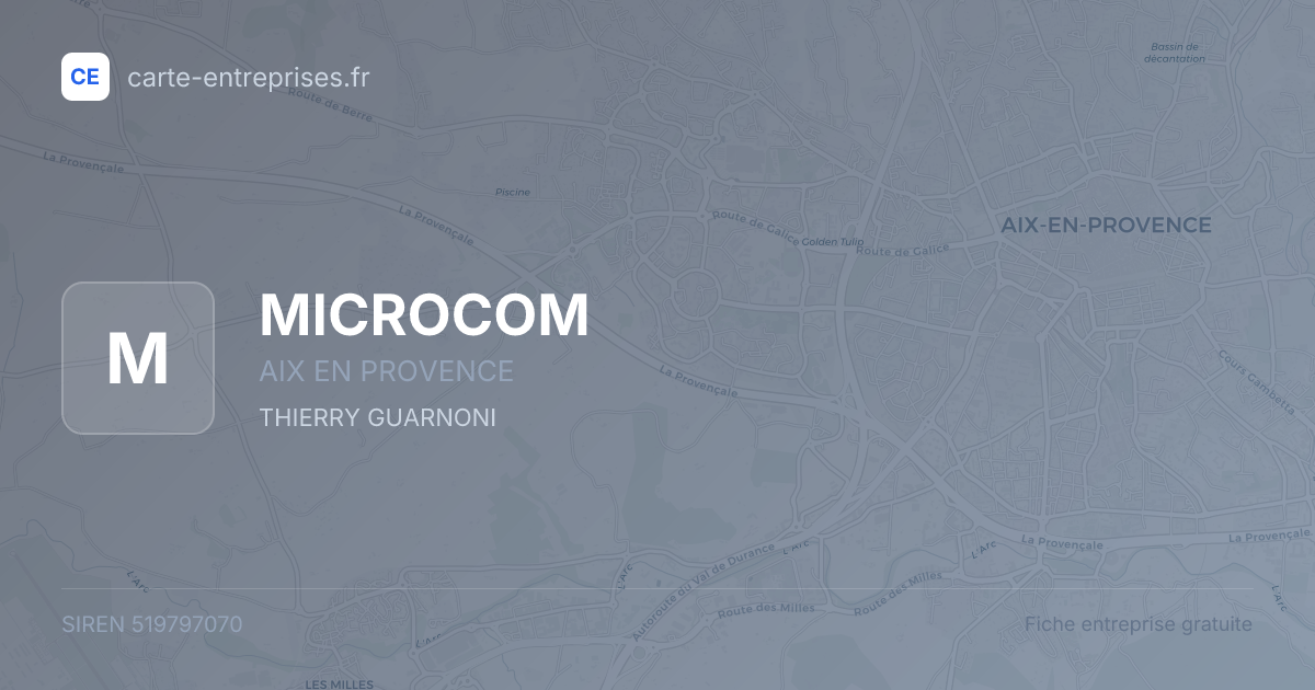 MICROCOM — 519797070 — fiche entreprise
