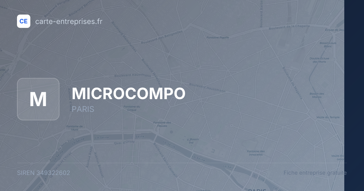 MICROCOMPO — 349322602 — fiche entreprise