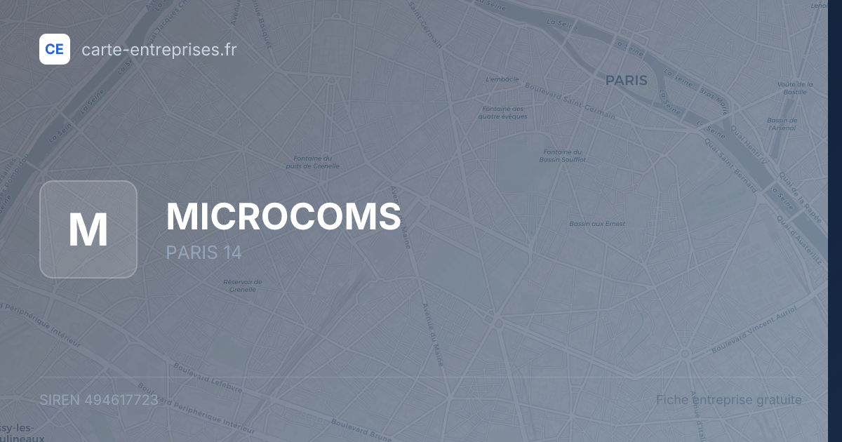 MICROCOMS — 494617723 — fiche entreprise