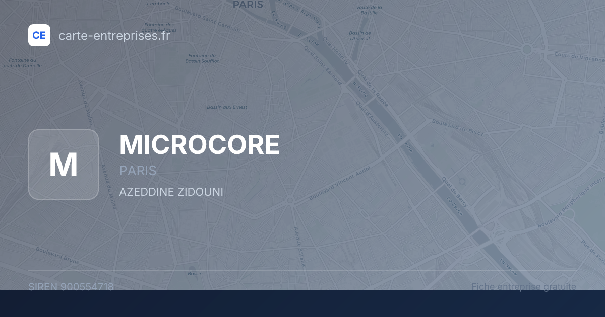 MICROCORE — 900554718 — fiche entreprise