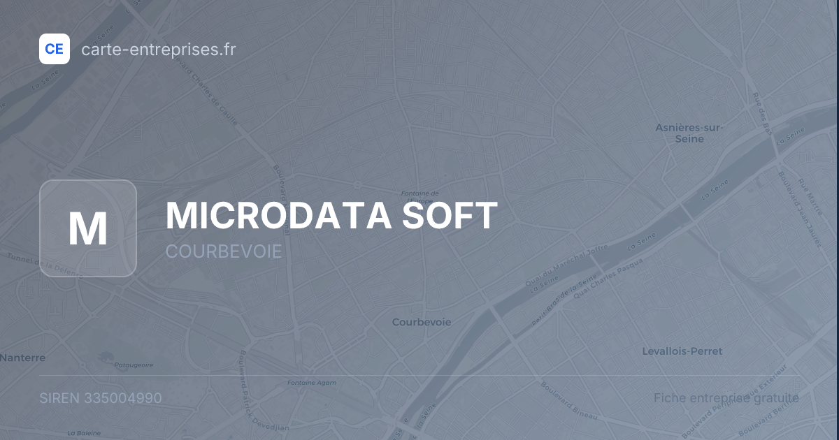 MICRODATA SOFT — 335004990 — fiche entreprise