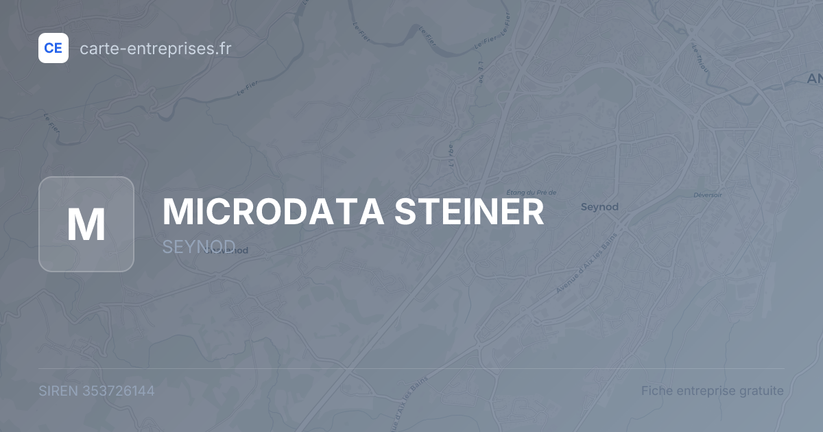 MICRODATA STEINER — 353726144 — fiche entreprise