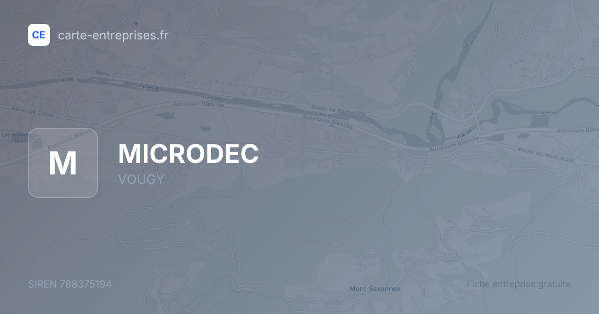 MICRODEC — 788375194 — fiche entreprise