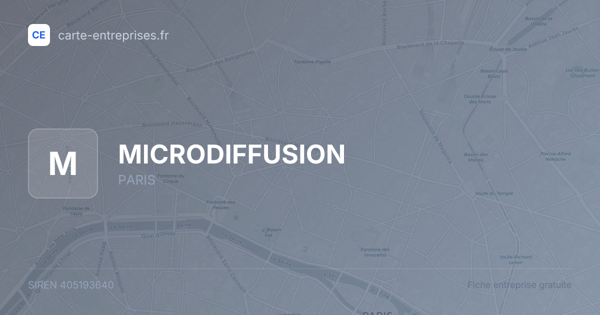 MICRODIFFUSION — 405193640 — fiche entreprise