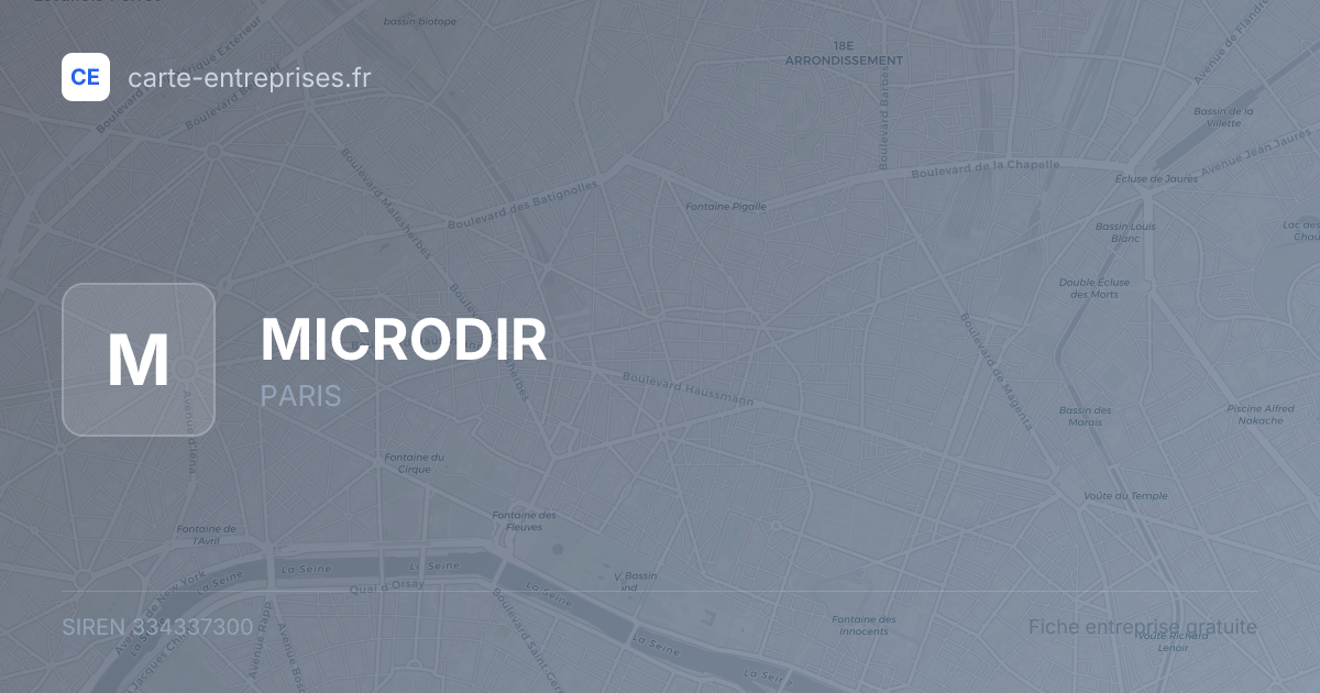 MICRODIR — 334337300 — fiche entreprise