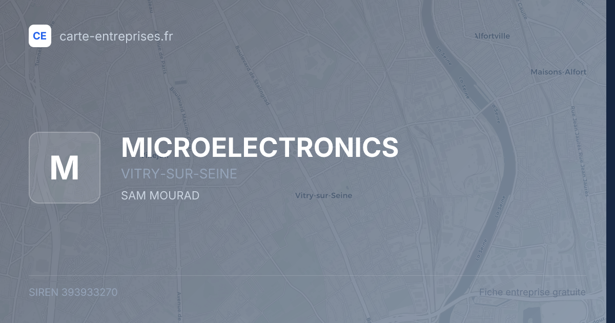 MICROELECTRONICS — 393933270 — fiche entreprise