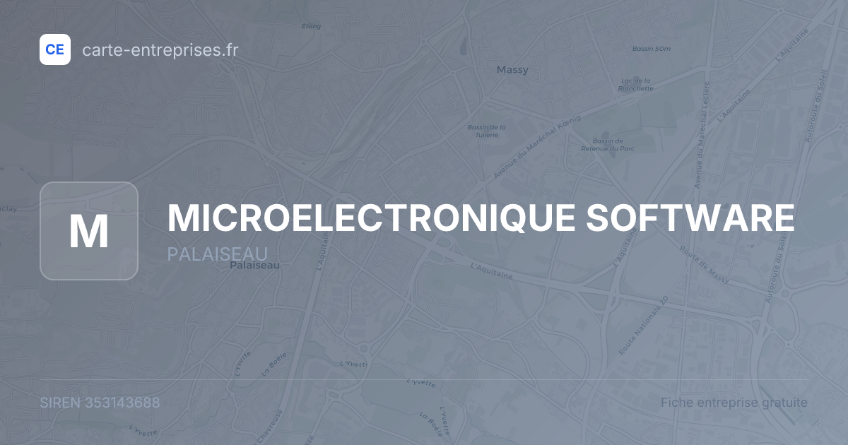MICROELECTRONIQUE SOFTWARE — 353143688 — fiche entreprise
