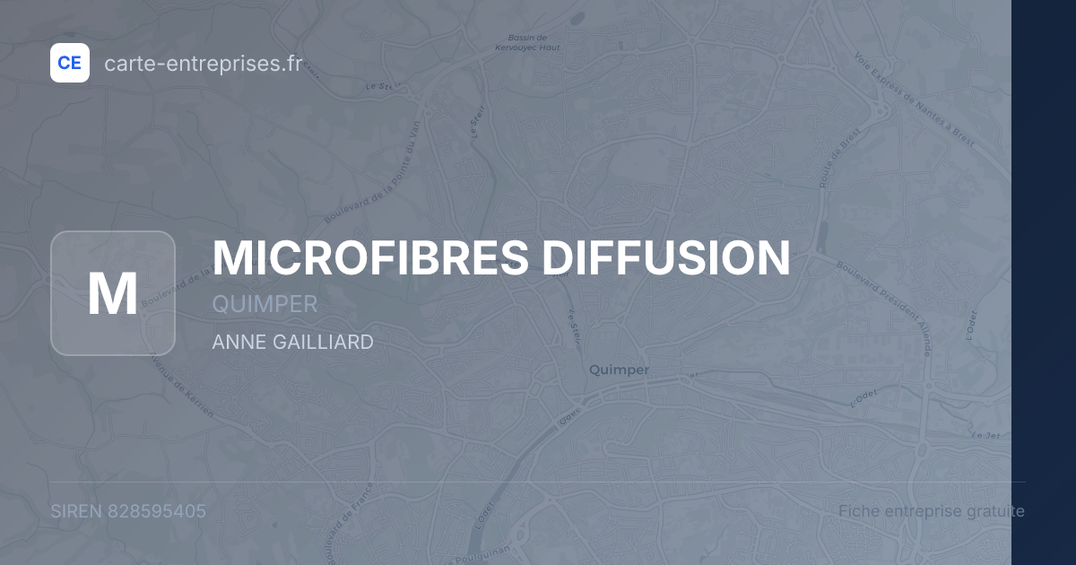 MICROFIBRES DIFFUSION — 828595405 — fiche entreprise