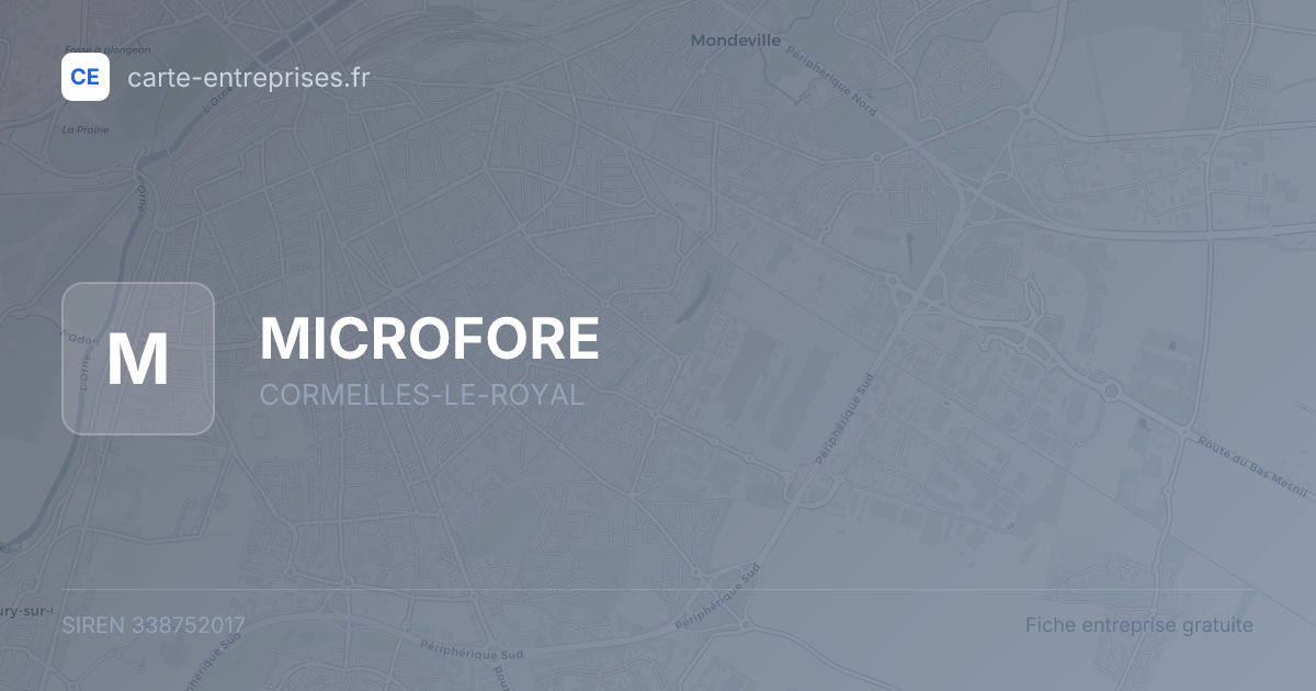 MICROFORE — 338752017 — fiche entreprise