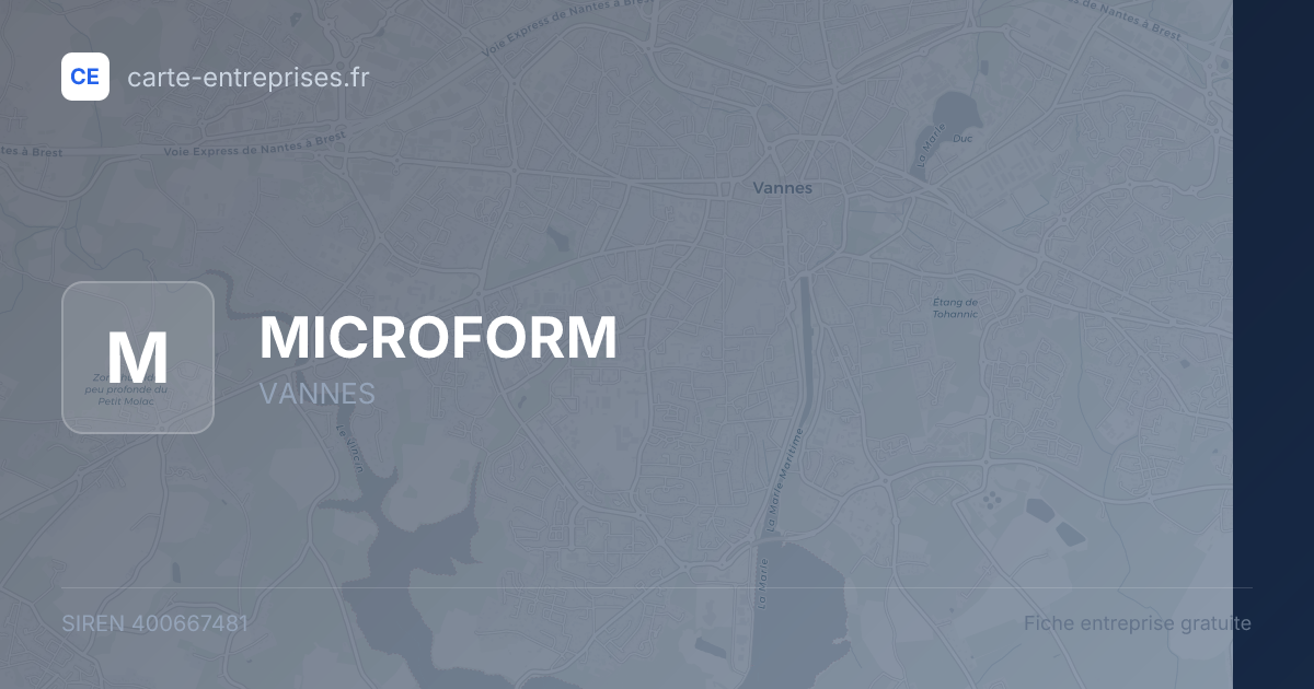 MICROFORM — 400667481 — fiche entreprise