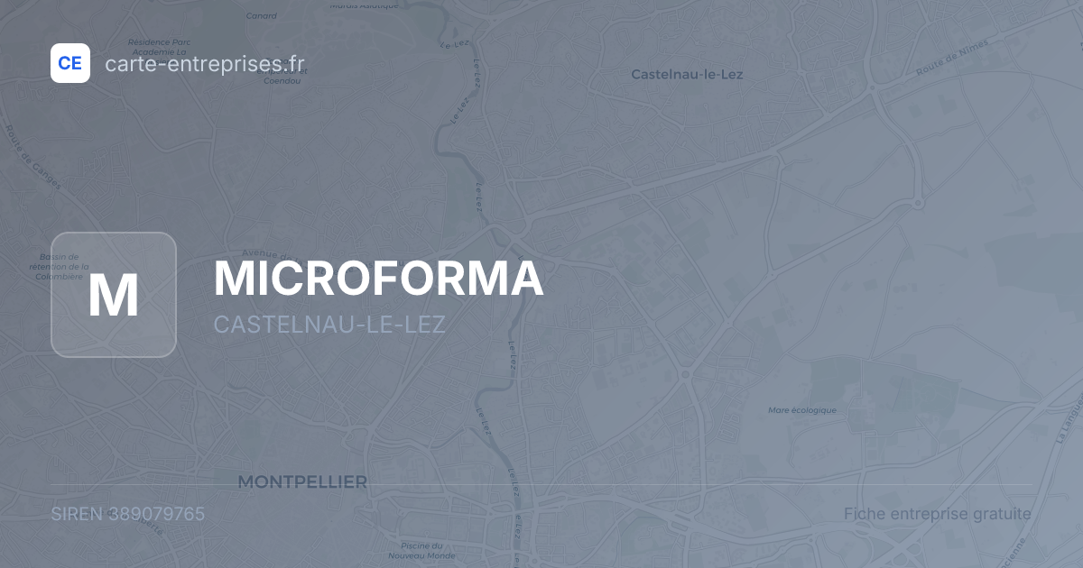 MICROFORMA — 389079765 — fiche entreprise