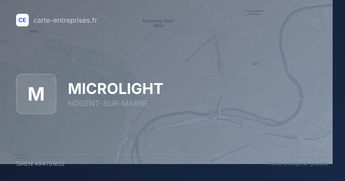 MICROLIGHT — 494751852 — fiche entreprise