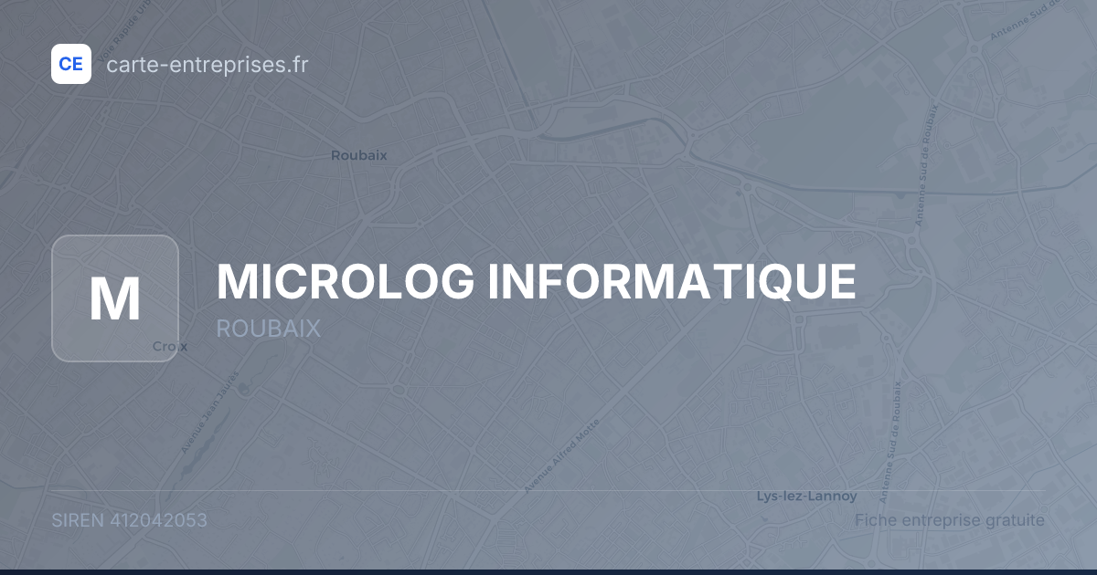 MICROLOG INFORMATIQUE — 412042053 — fiche entreprise