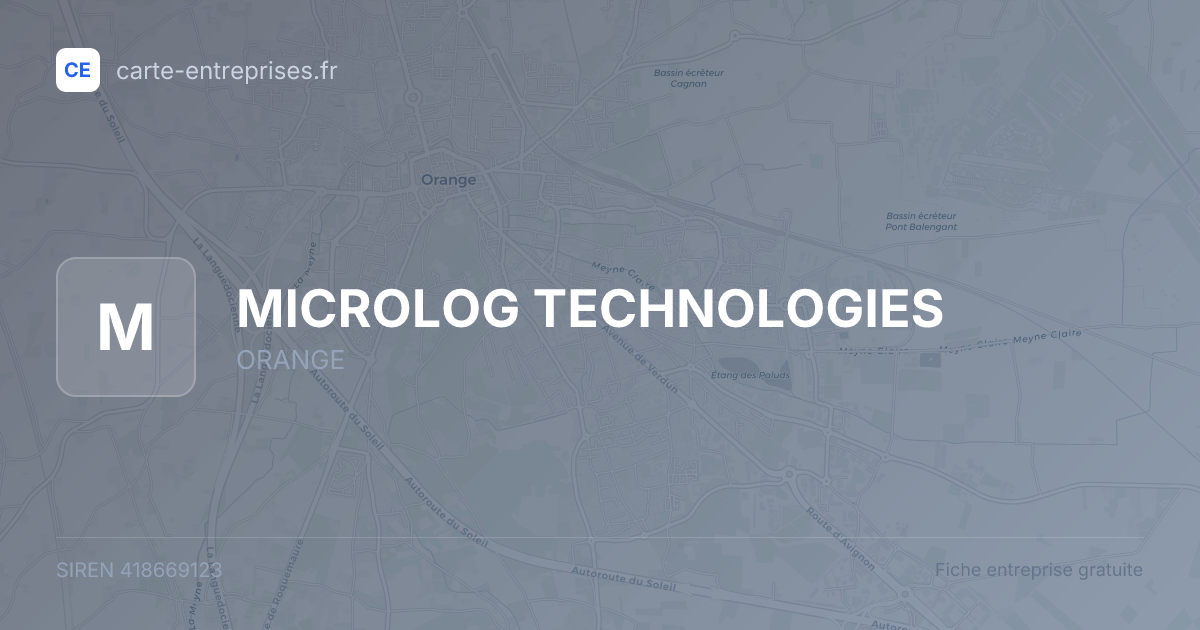 MICROLOG TECHNOLOGIES — 418669123 — fiche entreprise