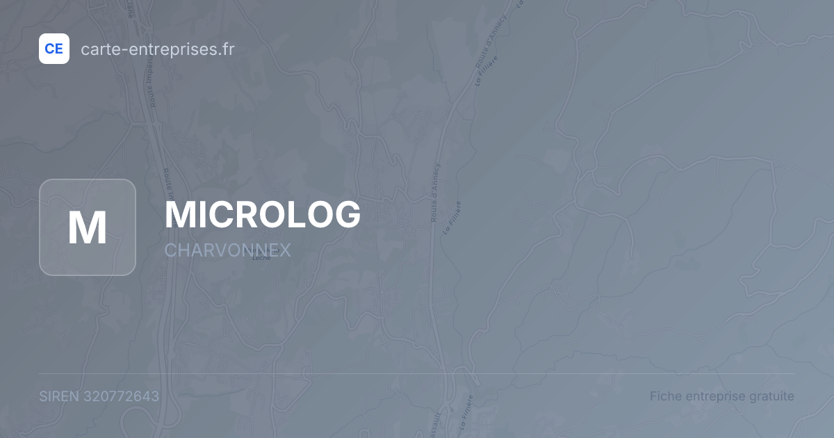 MICROLOG — 320772643 — fiche entreprise