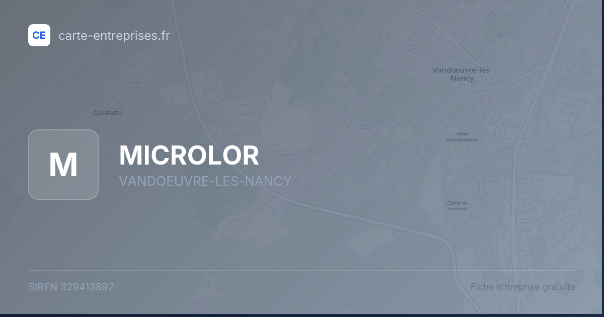MICROLOR — 329413892 — fiche entreprise
