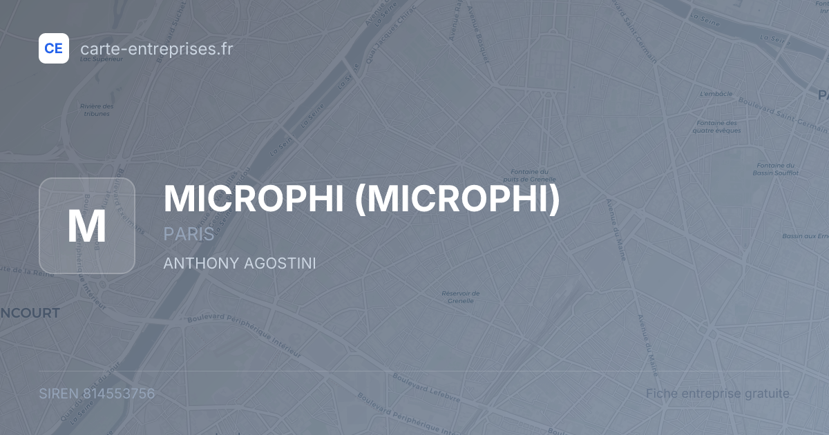 MICROPHI — 814553756 — fiche entreprise