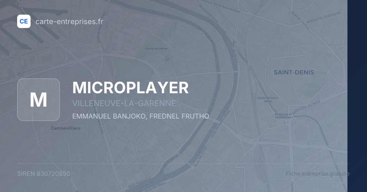 MICROPLAYER — 830720850 — fiche entreprise