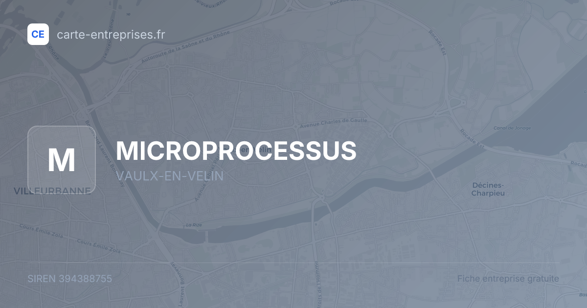 MICROPROCESSUS — 394388755 — fiche entreprise